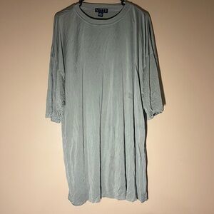 Domani Women’s Relaxed Fit 100% Silk Shirt Green Size 4XL